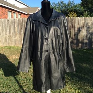 Fabulous Condition, Genuine Black Leather Coat